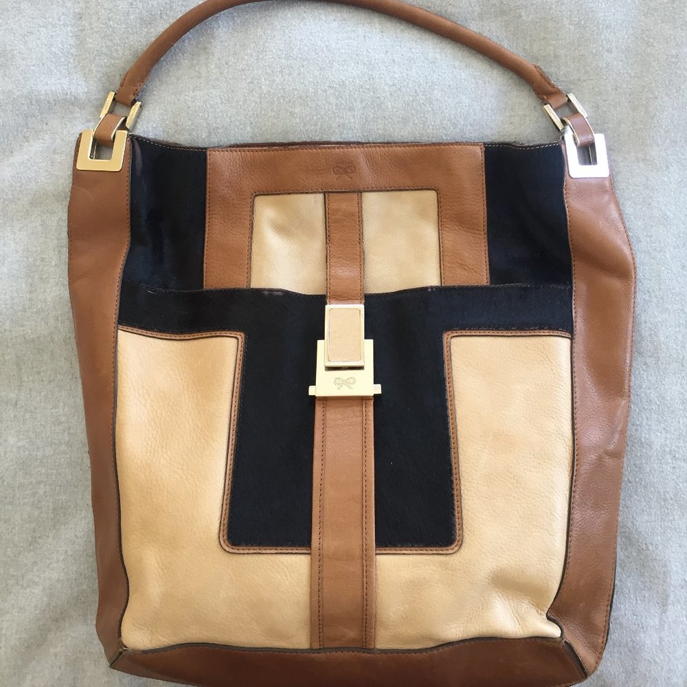 Leather and Pony Hide Huxley Shoulder Bag